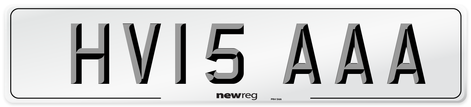 HV15 AAA Number Plate from New Reg